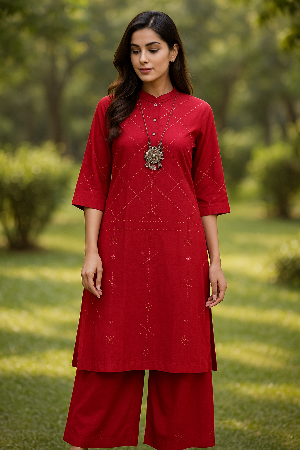 Silk Kurti Palazzo