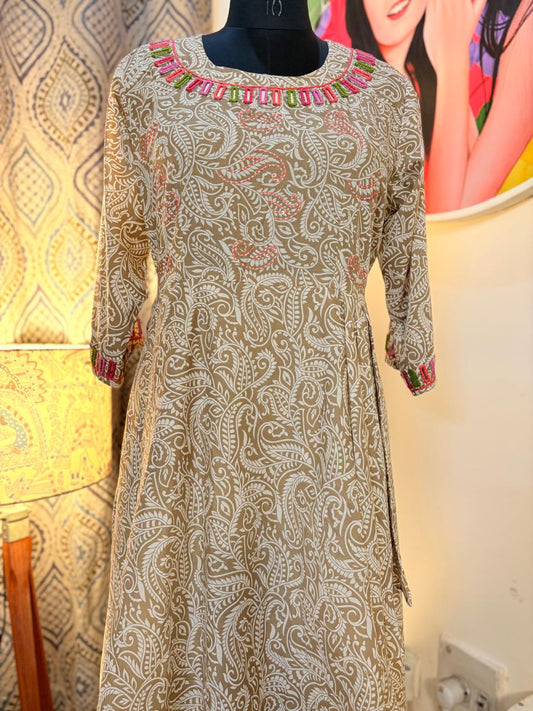 Mirror Work Modal Cotton Dress