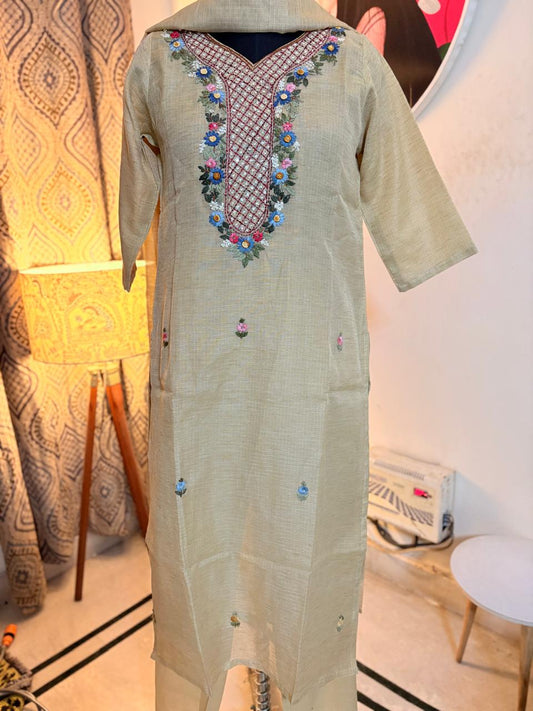 Kota Embroidary Three Piece Suit Set