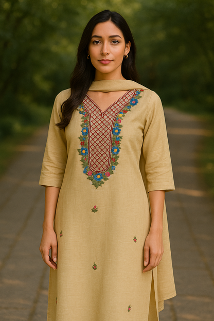 Kota Embroidary Three Piece Suit Set