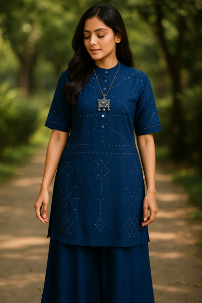 Silk Kurti Palazzo