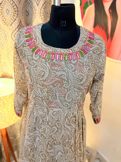 Mirror Work Modal Cotton Dress