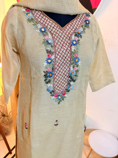 Kota Embroidary Three Piece Suit Set