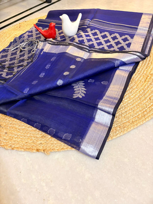 Silver Zari Masleen 30gm Saree – Lightweight Ethnic Saree
